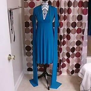 Sexy blue infinity dress